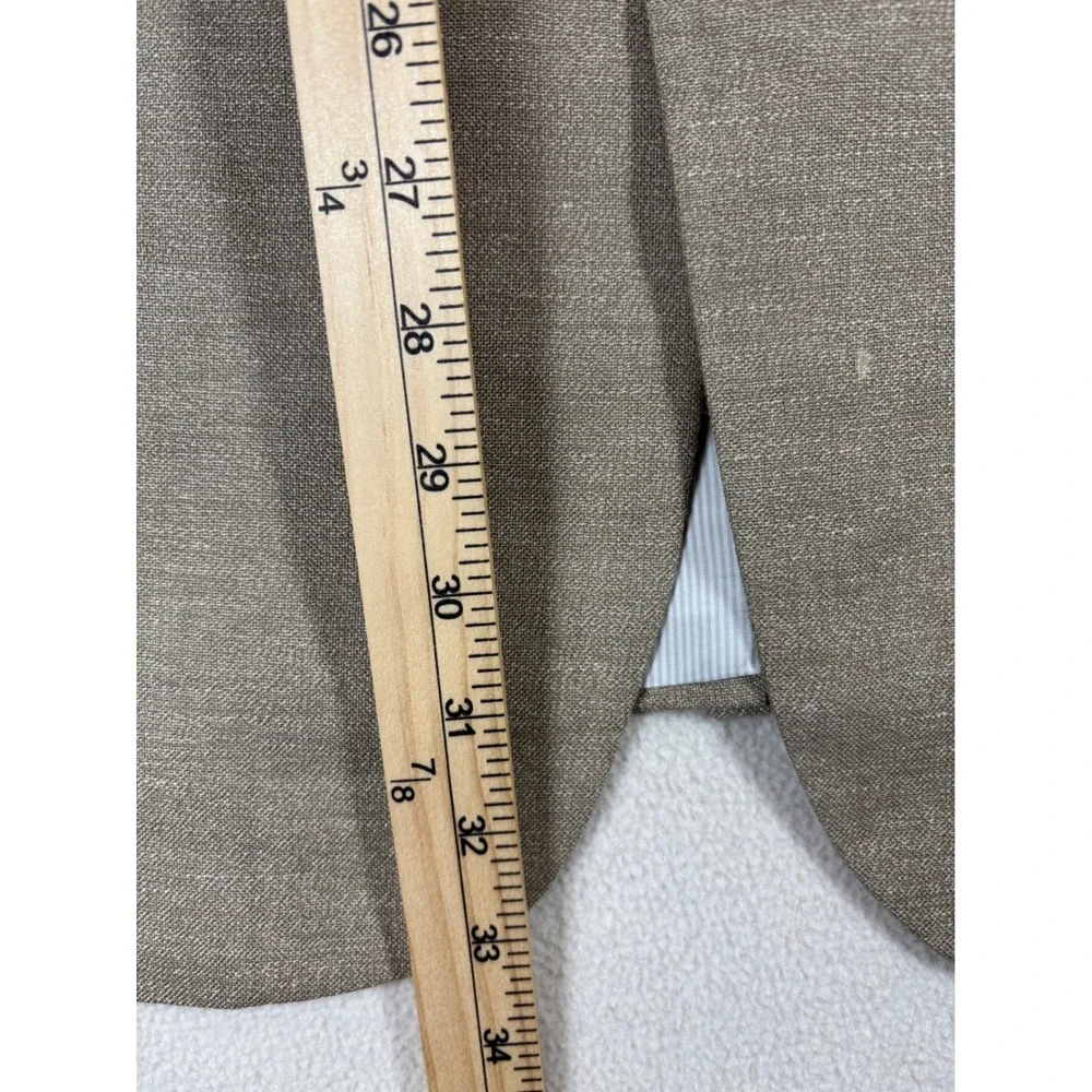 Jos. A. Bank‎ Mens Taupe Linen Wool Blend 2-Button Sport Coat Blazer 42 LG